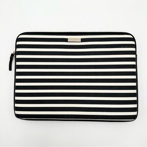 Kate Spade Striped Black & White Laptop Case